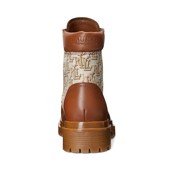 Lauren Ralph Lauren Womens Suede Shearling Combat & Lace-up Boots - Picture 3 of 3